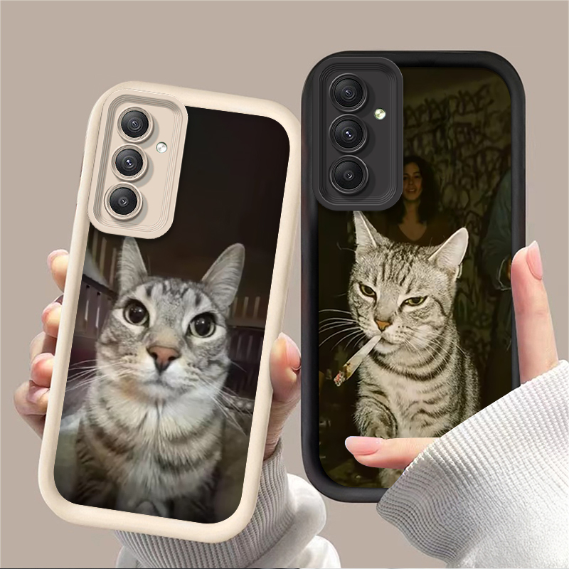 Phone Cases A14 Samsung - เคสโทรศัพท์ลายแมวสุดเทรนดี้สำหรับ Samsung Galaxy A54 A05 A05S