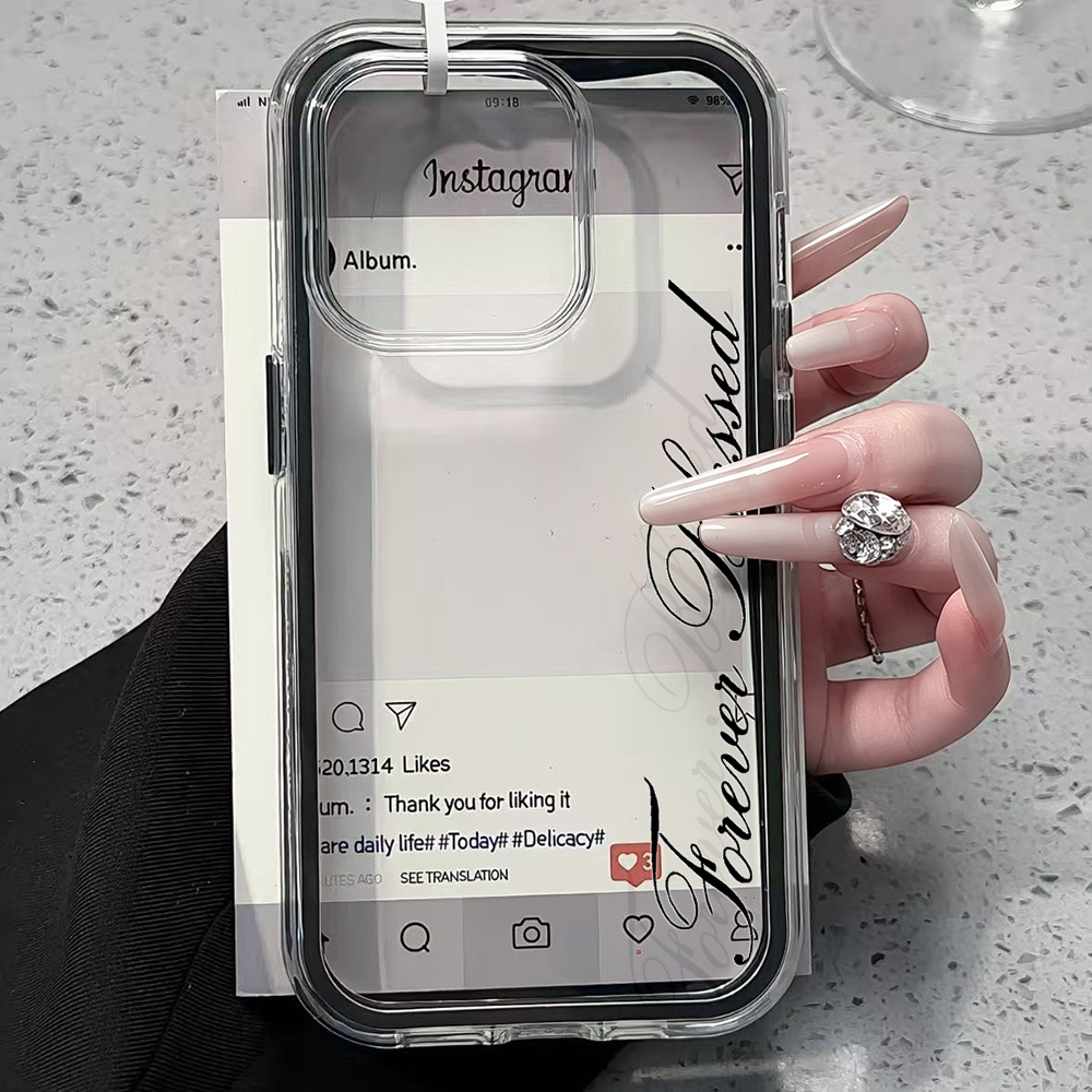 Phone Cases Protective - เคสโทรศัพท์ใสเรียบง่าย Forever Blessed สำหรับ iPhone 17