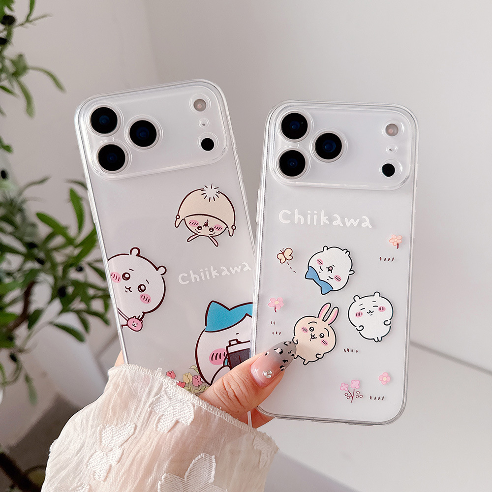 Phone Cases Cute Iphone 14 - เคสโทรศัพท์ใสลายการ์ตูนญี่ปุ่นน่ารัก Chiikawa Usagi Hachiware สำหรับ iPhone