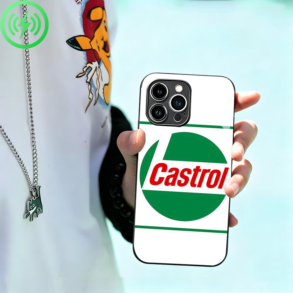 Phone Cases Brand - เคสโทรศัพท์ลายโลโก้แบรนด์น้ำมันหล่อลื่นสำหรับรถแข่ง Castrol สำหรับ iPhone 17 16