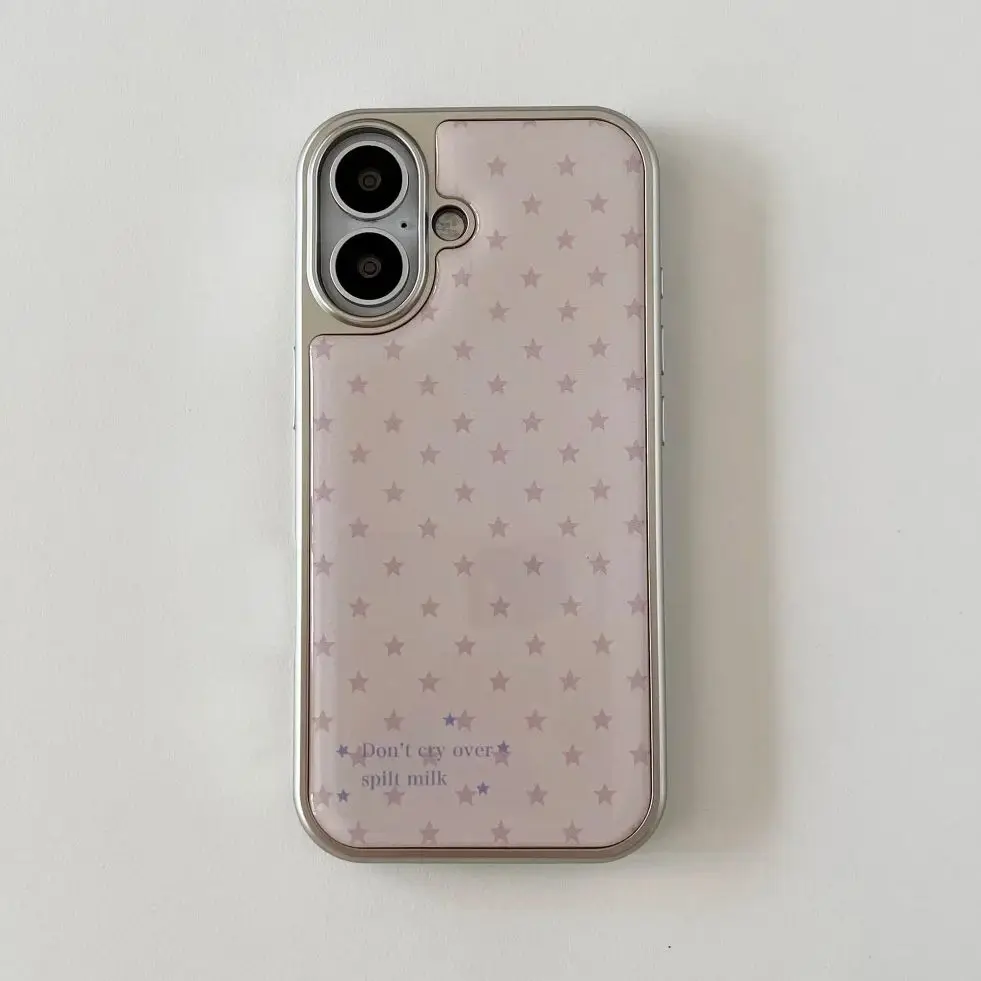 Phone Cases For Girls - เคสโทรศัพท์แบบหยดกาวลายดาวสีชมพูสไตล์สาวเกาหลี สำหรับ Samsung Galaxy S23 FE