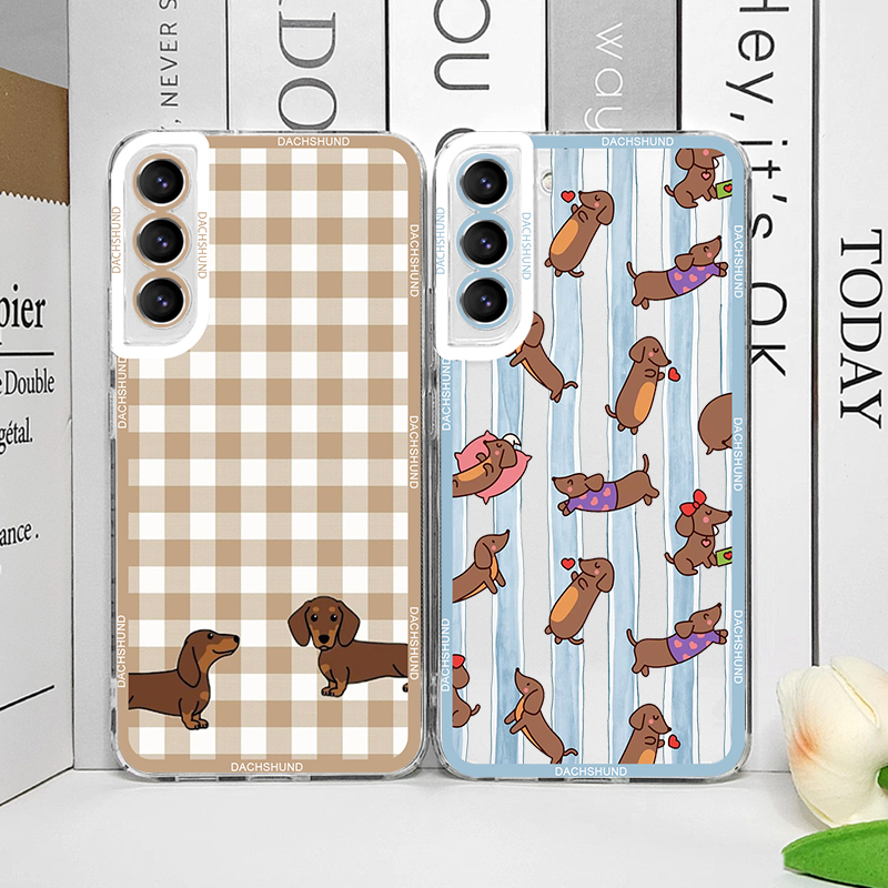 Phone Cases Galaxy S25 - เคสโทรศัพท์ลายสุนัขดัชชุนด์น่ารัก สำหรับ Samsung Galaxy S26 S25