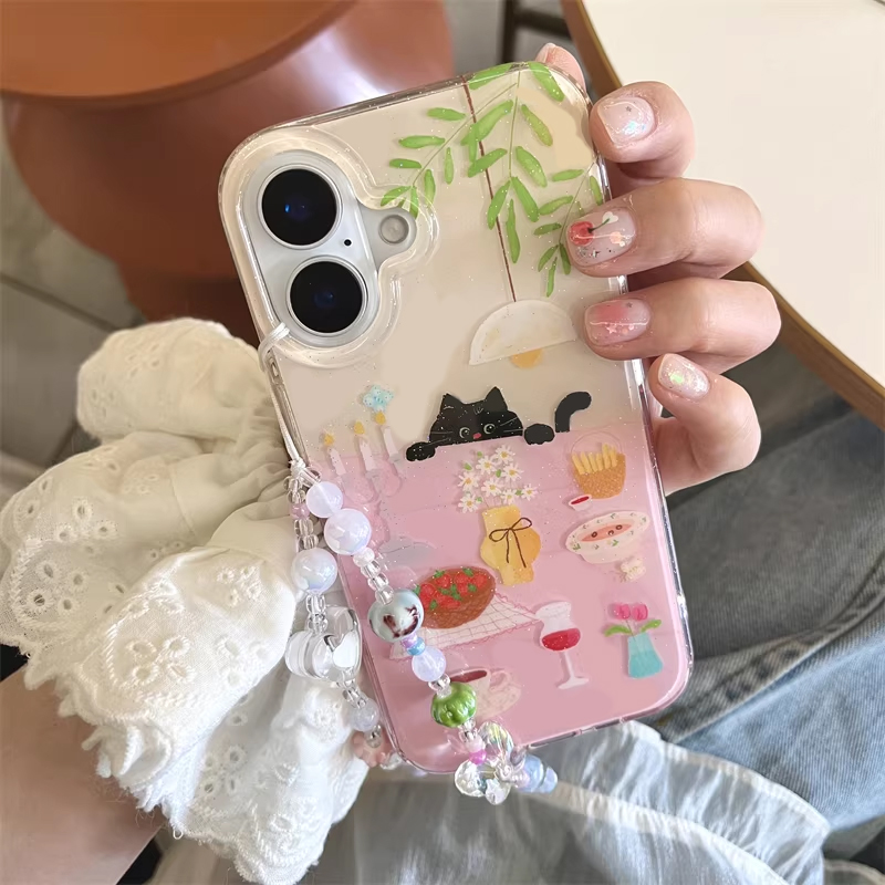 Phone Cases For Girls - เคสโทรศัพท์ลายการ์ตูนแมวดำน่ารักสไตล์ Ins Girl สำหรับ iPhone 17