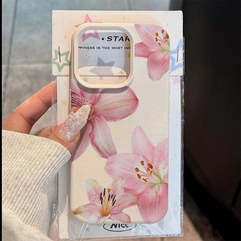 Samsung Galaxy A55 - เคสโทรศัพท์ลายลิ้นจี่สีชมพู สำหรับ Samsung Galaxy S25 Ultra