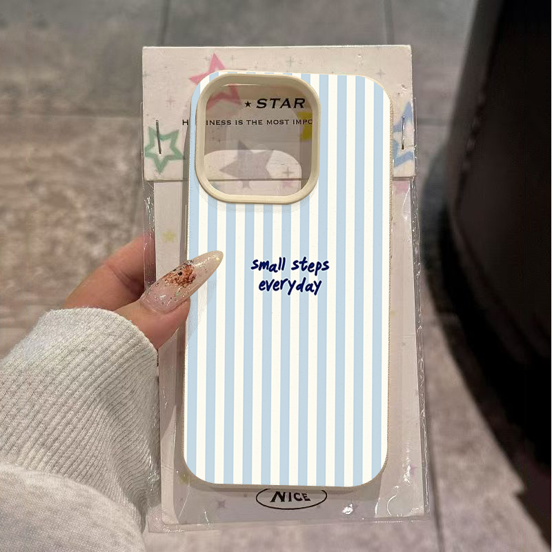 Phone Cases Blue - เคสลายทางสีฟ้าขาวสไตล์อังกฤษ สำหรับ Samsung Galaxy A56 A16