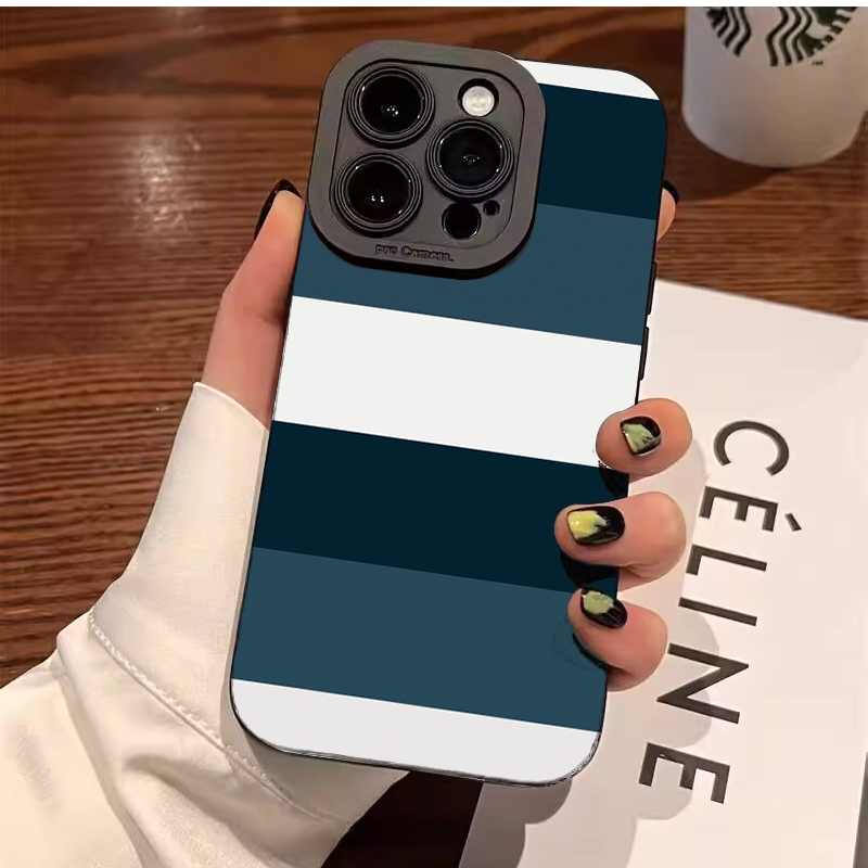 เคสโทรศัพท์ลายทางสีฟ้าขาวสำหรั - Phone Cases Blue บทวิจารณ์และราคา