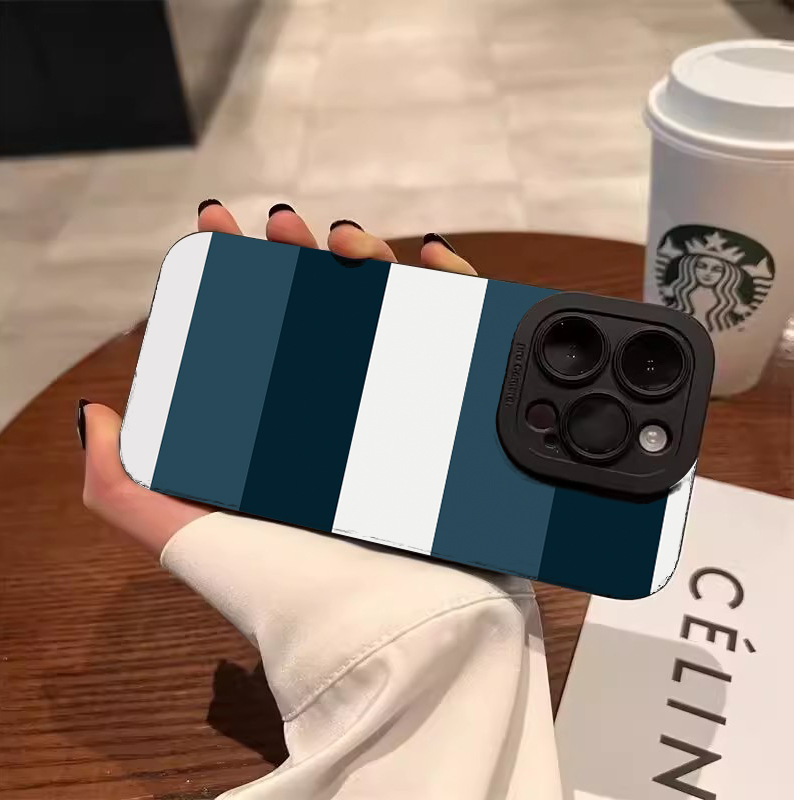 เคสโทรศัพท์ลายทางสีฟ้าขาวสำหรั - Phone Cases Blue บทวิจารณ์และราคา
