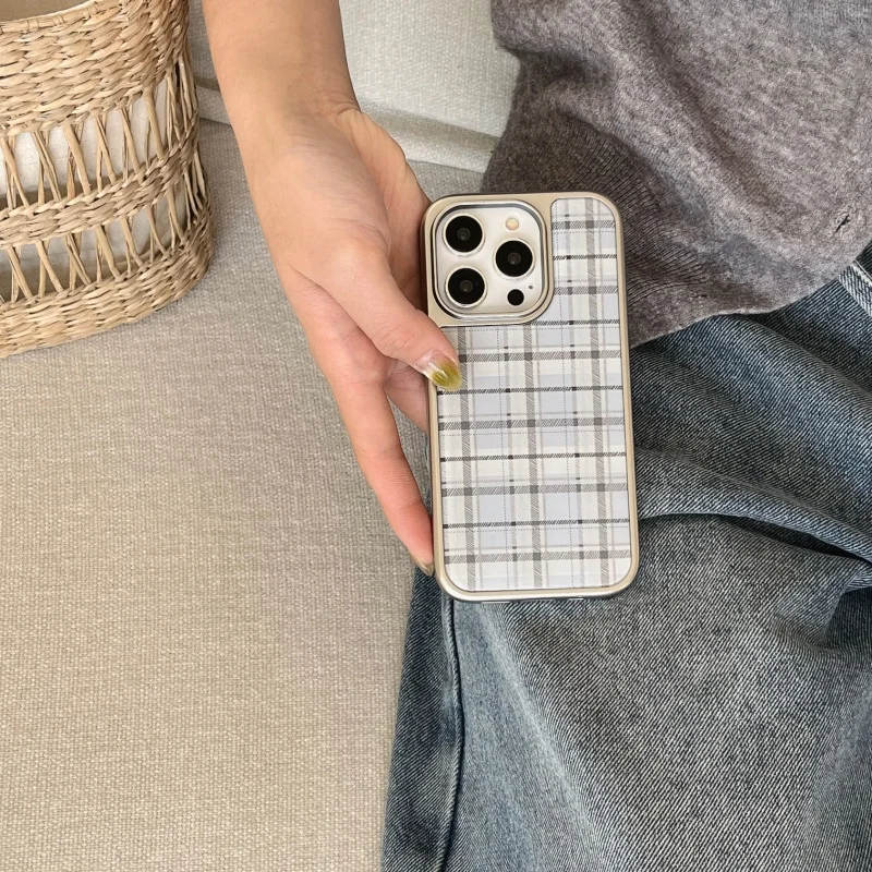 เคสโทรศัพท์ลายสก็อตสีน้ำเงินสไ - Phone Cases Blue บทวิจารณ์และราคา