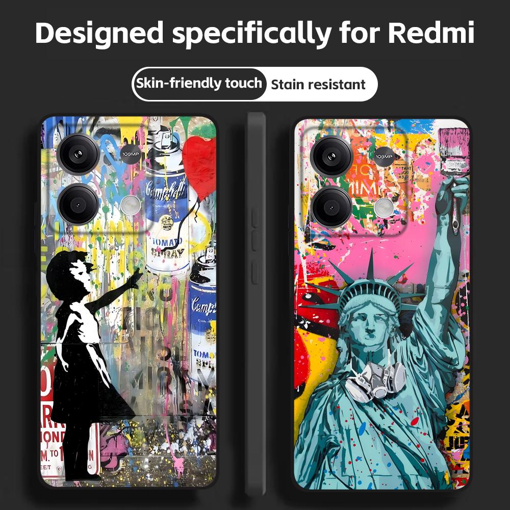 Banksy Graffiti Artเคสโทรศัพท์ - Phone Cases Black บทวิจารณ์และราคา