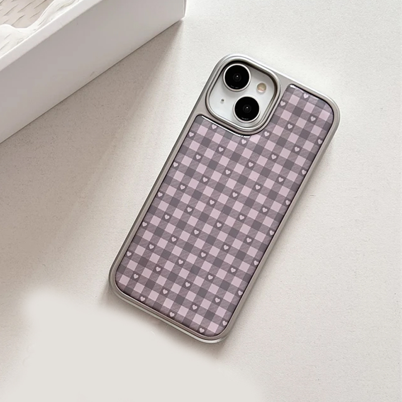 เคสโทรศัพท์ลายตารางสีชมพูม่วงร - Phone Cases For Girls บทวิจารณ์และราคา