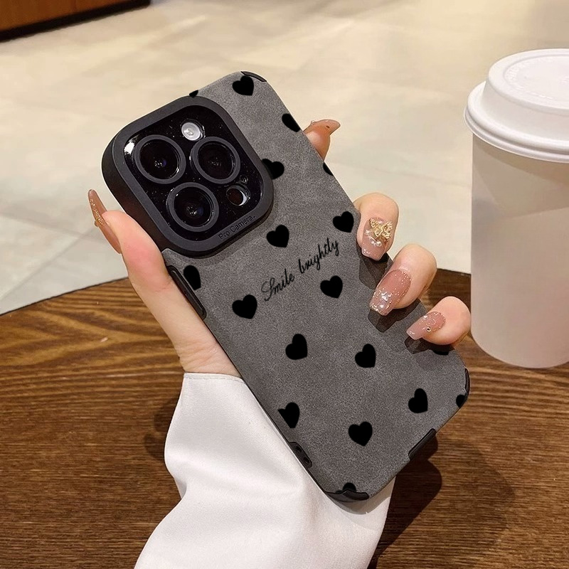 เคสโทรศัพท์หนังนิ่มลายหัวใจสีด - Phone Cases For Girls บทวิจารณ์และราคา