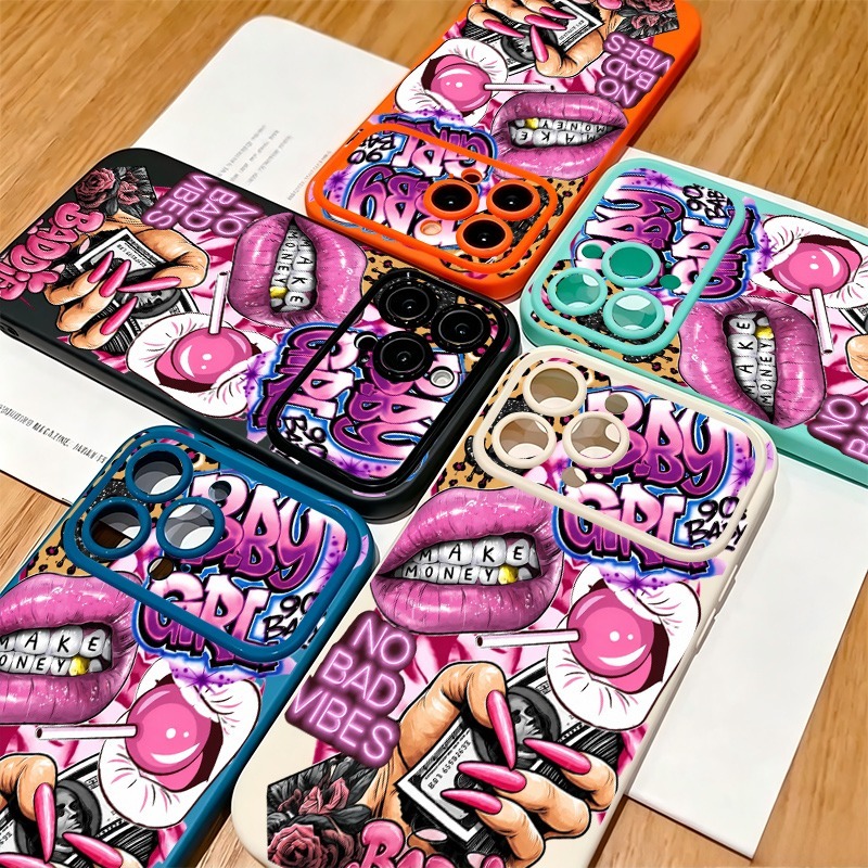 เคสโทรศัพท์ลายกราฟฟิตี้รูปปากส - Phone Cases For Girls บทวิจารณ์และราคา