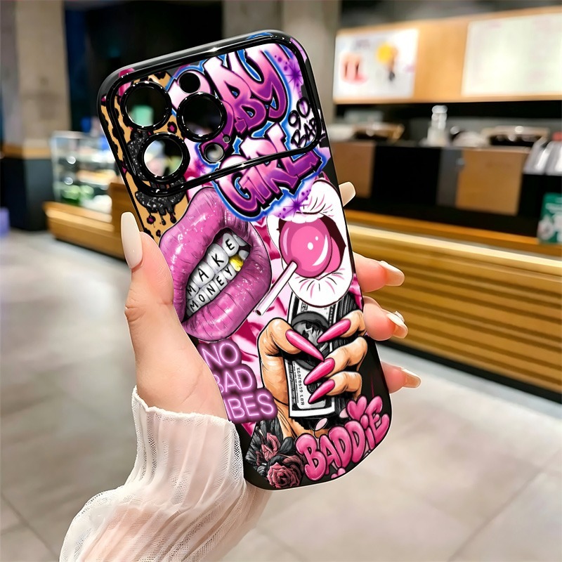 เคสโทรศัพท์ลายกราฟฟิตี้รูปปากส - Phone Cases For Girls บทวิจารณ์และราคา