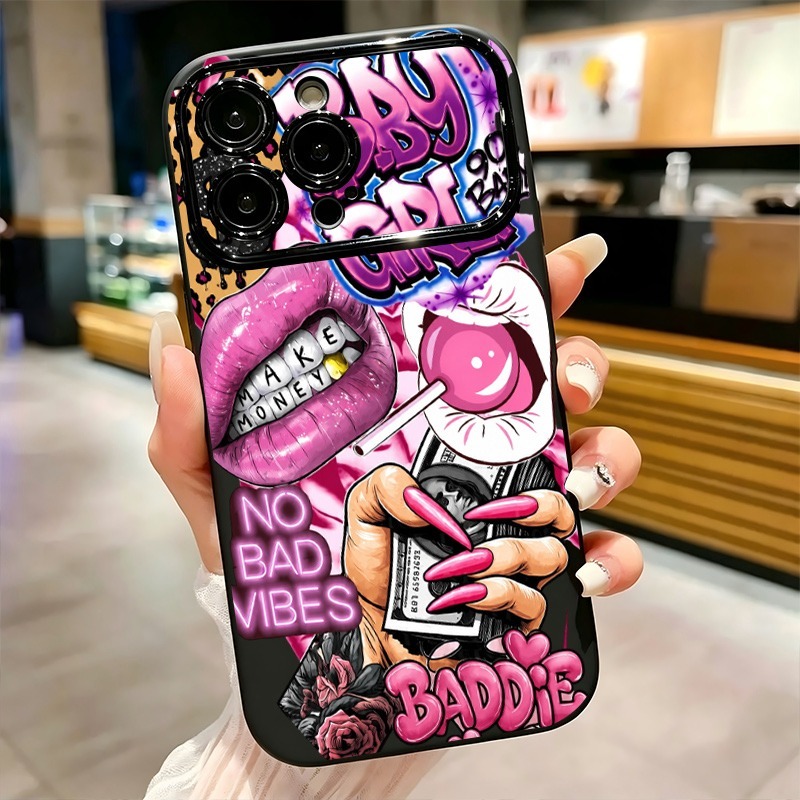 เคสโทรศัพท์ลายกราฟฟิตี้รูปปากส - Phone Cases For Girls บทวิจารณ์และราคา