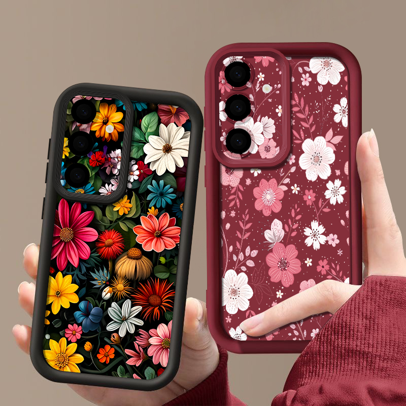 เคสลายดอกไม้สีสันสดใสสำหรับซัม - Phone Cases A14 Samsung บทวิจารณ์และราคา