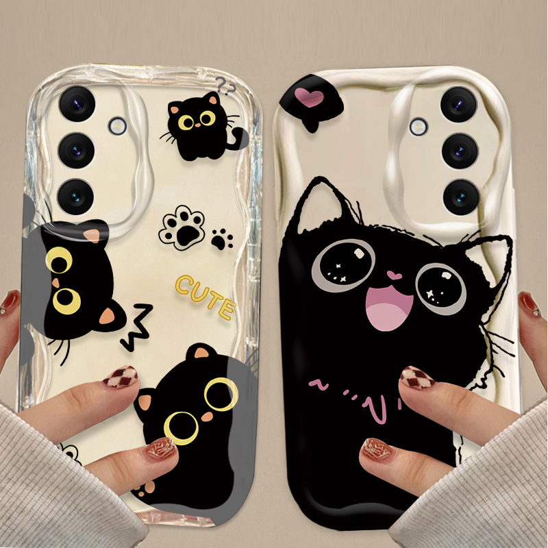เคสแมวดำตาโตน่ารักสำหรับ Samsu - Phone Cases A14 Samsung บทวิจารณ์และราคา