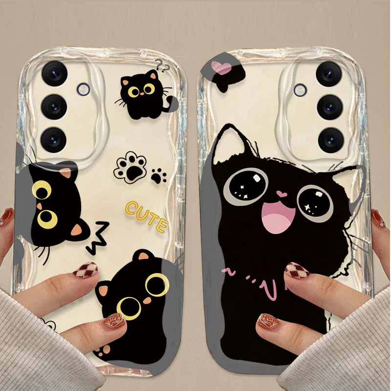 เคสแมวดำตาโตน่ารักสำหรับ Samsu - Phone Cases A14 Samsung บทวิจารณ์และราคา