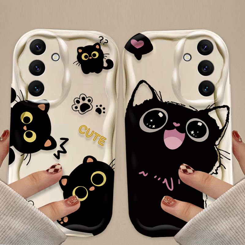 เคสแมวดำตาโตน่ารักสำหรับ Samsu - Phone Cases A14 Samsung บทวิจารณ์และราคา
