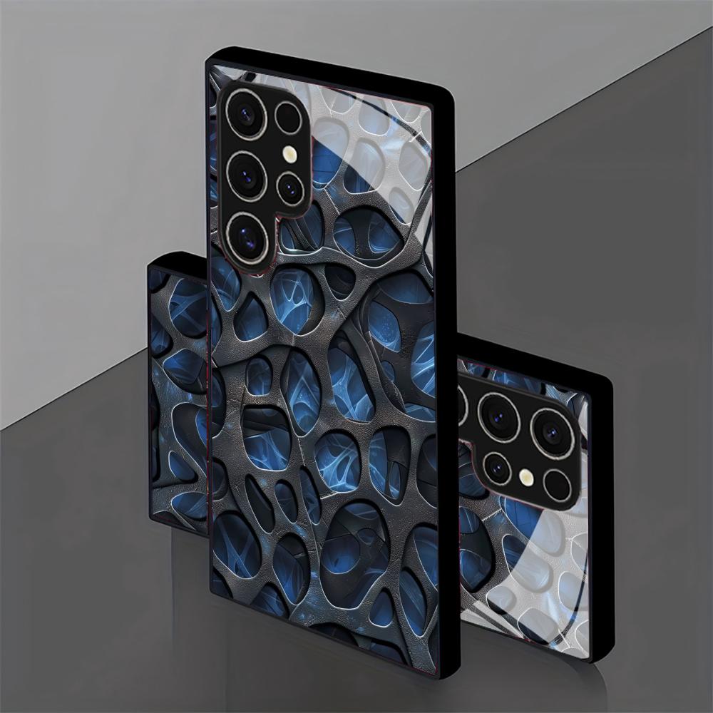 เคสโทรศัพท์แก้วลายรังผึ้งสีฟ้า - Phone Cases Blue บทวิจารณ์และราคา