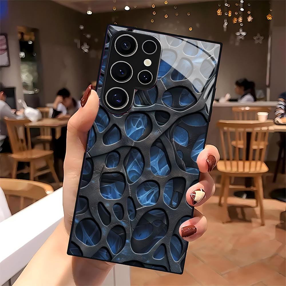 เคสโทรศัพท์แก้วลายรังผึ้งสีฟ้า - Phone Cases Blue บทวิจารณ์และราคา