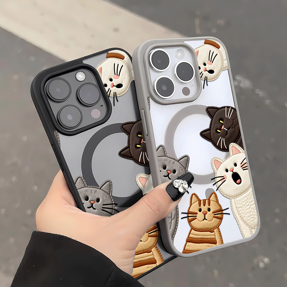 เคสโทรศัพท์ลายปักแมวน่ารัก สำห - Phone Cases Cute Iphone 14 บทวิจารณ์และราคา
