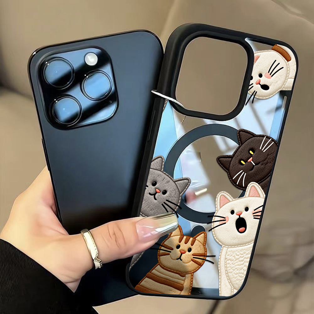 เคสโทรศัพท์ลายปักแมวน่ารัก สำห - Phone Cases Cute Iphone 14 บทวิจารณ์และราคา